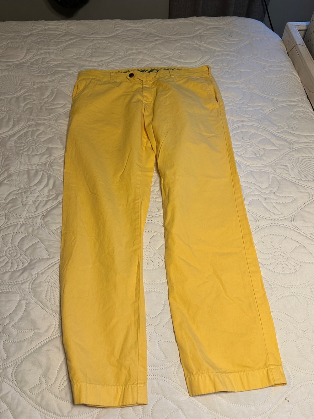 Brooks Brothers Yellow Cotton Chinos